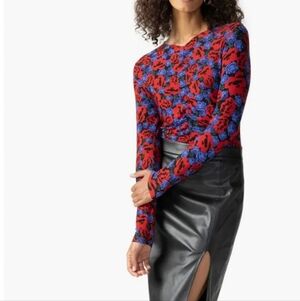 Sanctuary Rose Pop Ruched Top, Size S